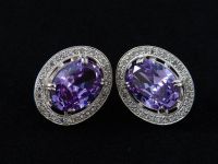 Серьги из серебра с фианитами - 10