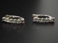 Серьги из серебра с натуральными бериллами - 55