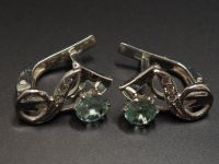 Серьги из серебра с бериллами 0.85 карат - 48