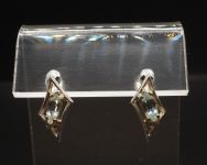 Серьги из серебра с натуральными бериллами - 78
