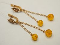 Серьги из серебра с Янтарём - 92