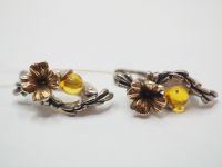 Серьги из серебра с Янтарём - 98