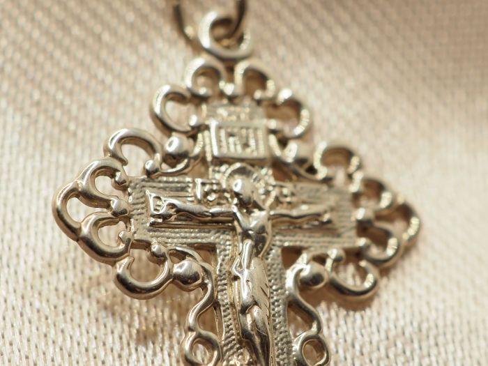 Крест православный серебро 925-589
