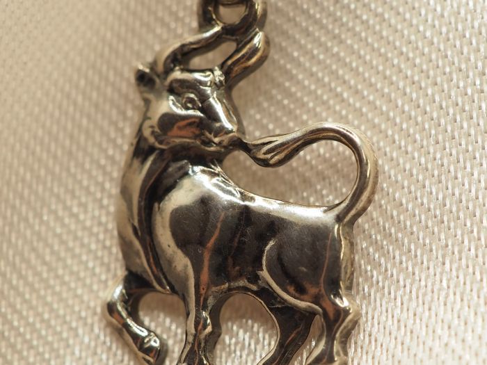 Серебряная подвеска Знак Зодиака Телец-611