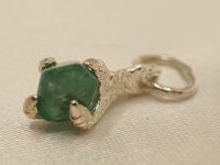 серебряная подвеска с изумрудом-673