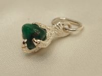 серебряная подвеска с изумрудом-674