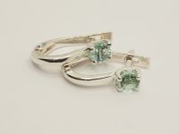 Серьги из серебра с бериллами 0.54 карат - 53