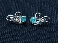 Серьги из серебра с бериллами 0.74 карат - 50