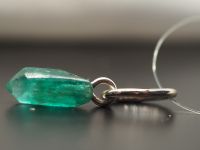 Серебряная подвеска с натуральным изумрудом-684